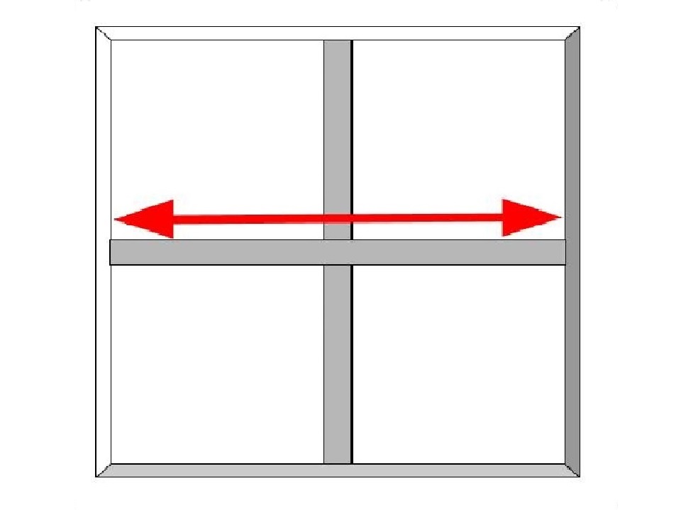 Step 2: Diagram showing window width measurement lines