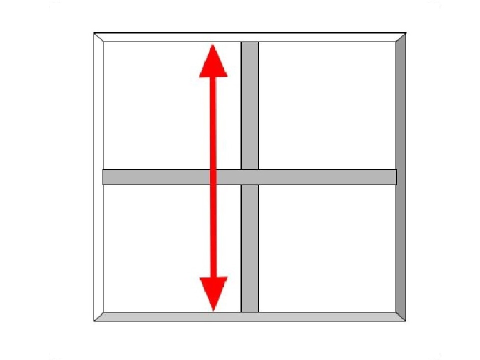 Step 3: Diagram showing window height measurement lines